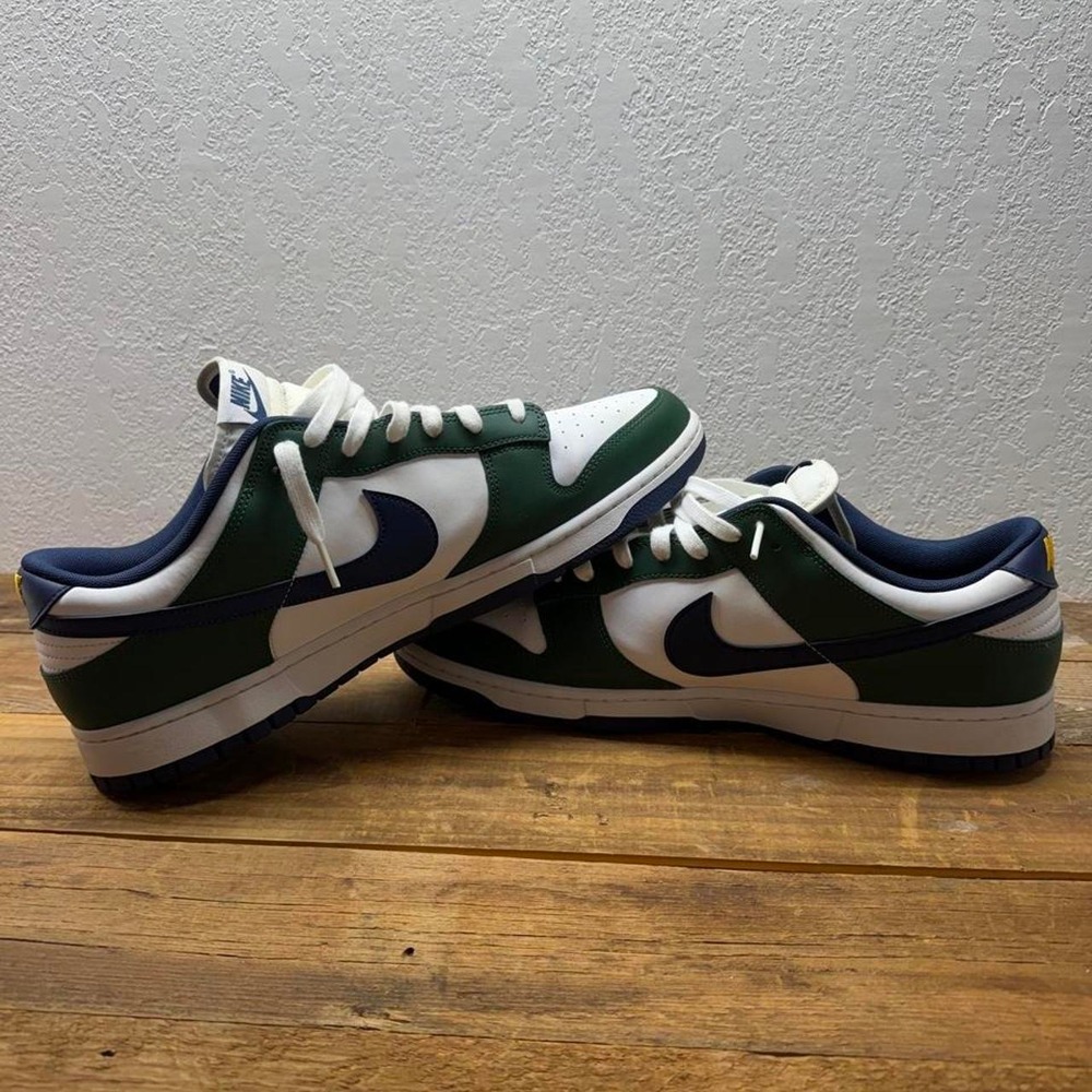 Nike Dunk Low Gorge Green Midnight Navy White DD1391-300 Mens Sneakers - Picture 6 of 7